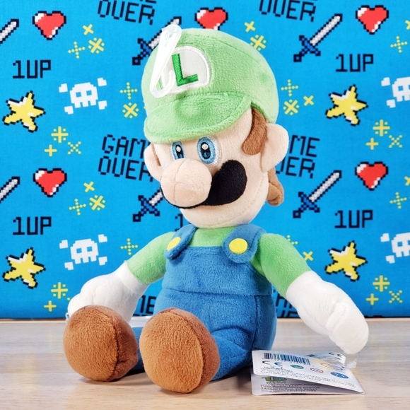 All Star Collection Super Mario LUIGI 8" #02 Nintendo Genuine Little Buddy Plush - Picture 6 of 12